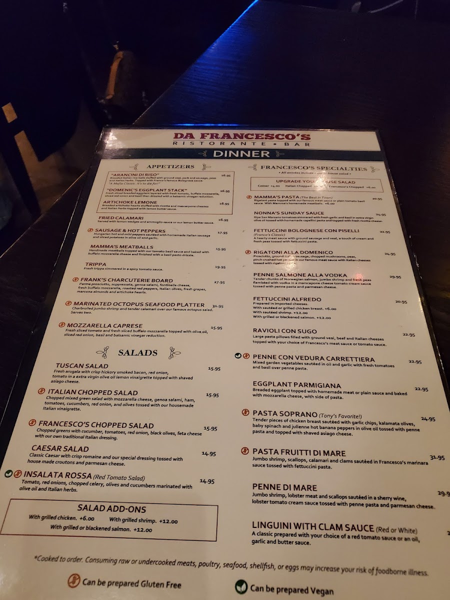 Da Francesco's Ristorante & Bar Menu-1