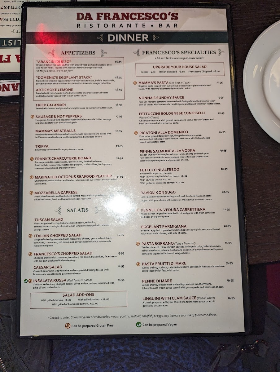 Da Francesco's Ristorante & Bar Menu-2