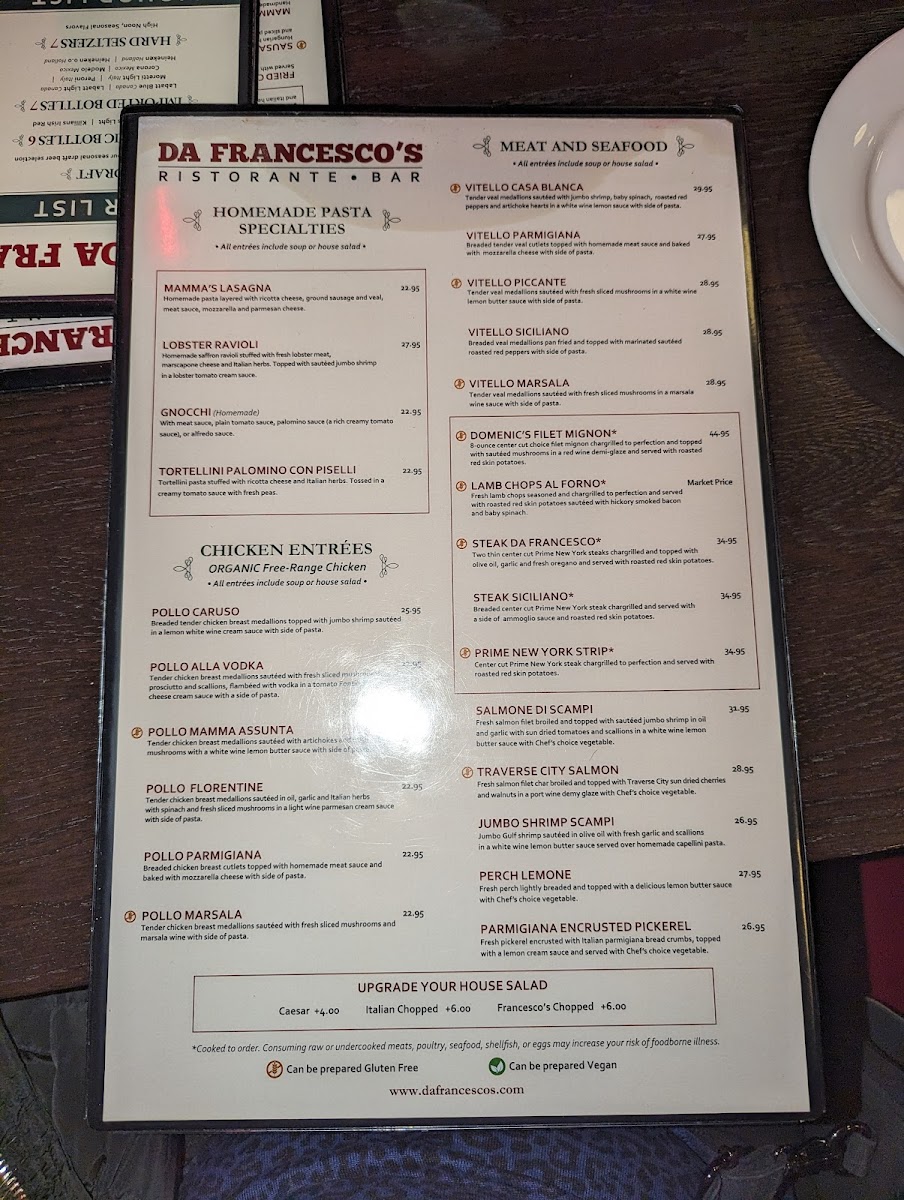 Da Francesco's Ristorante & Bar Menu-3