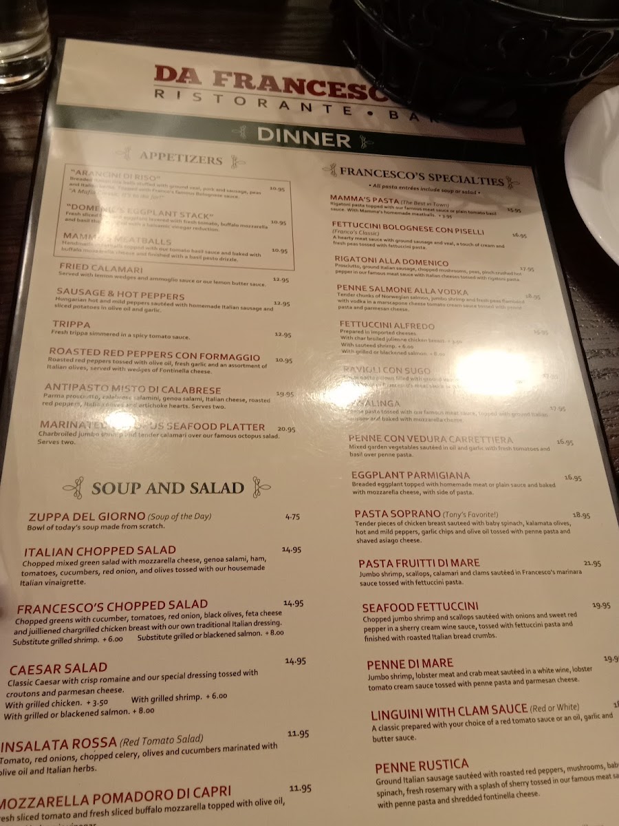 Da Francesco's Ristorante & Bar Menu-8