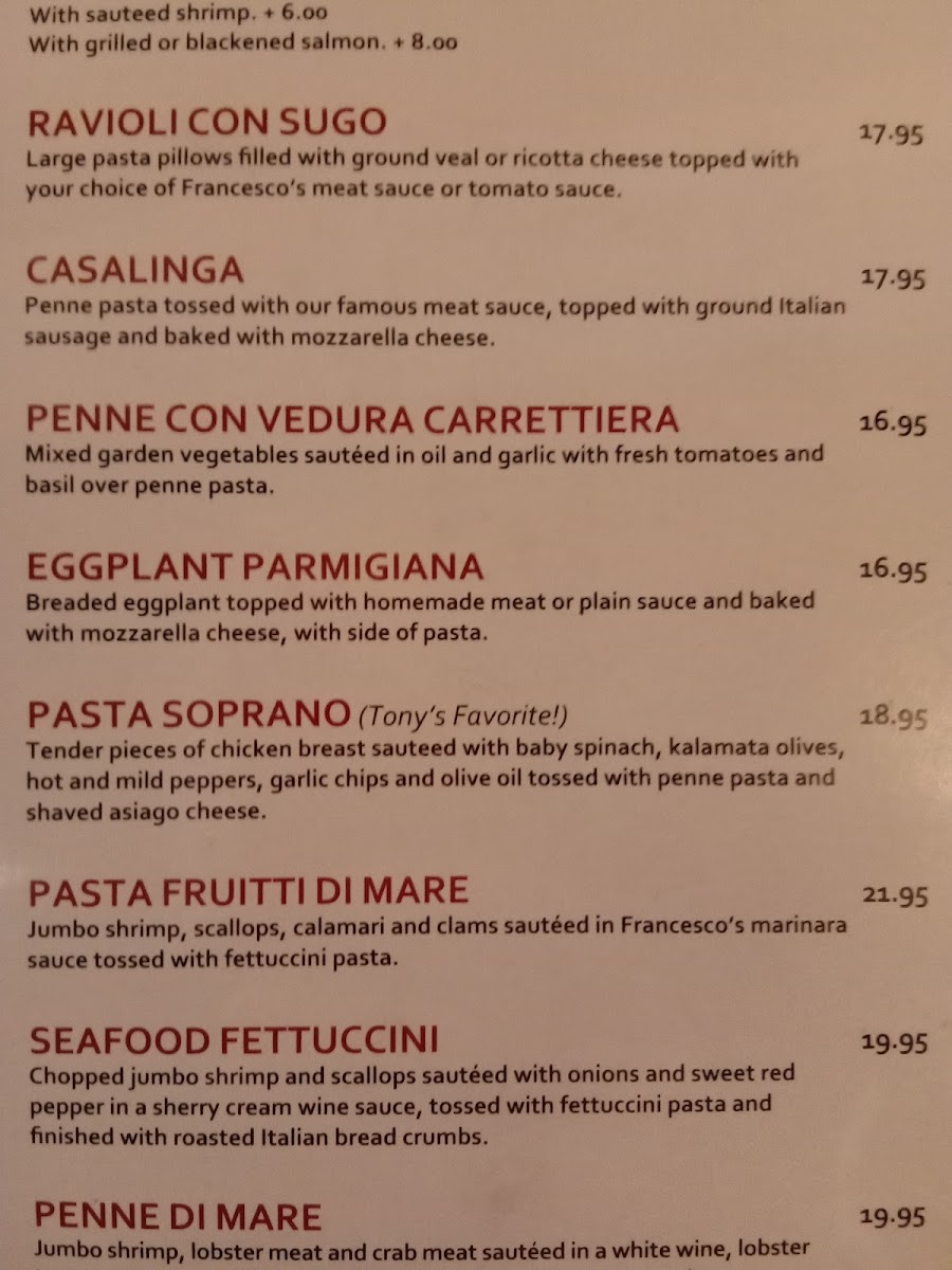 Da Francesco's Ristorante & Bar Menu-9